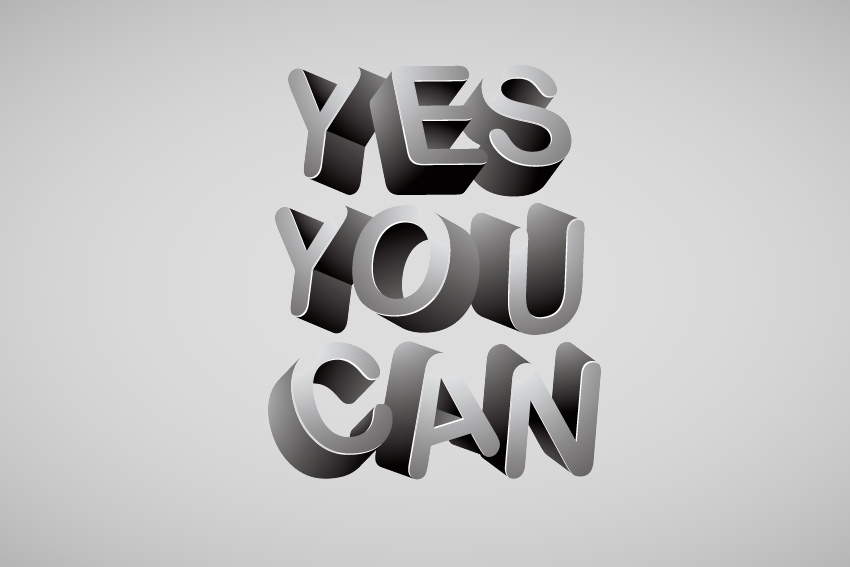 Art text saying: Yes you can